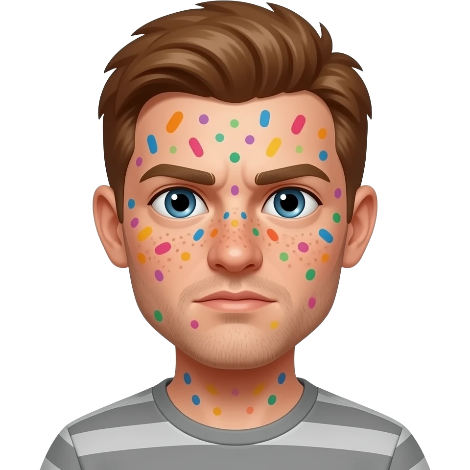 Que las pecas tengan mas intensidad y color emoji