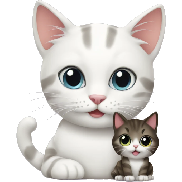 Cat with kitten  emoji
