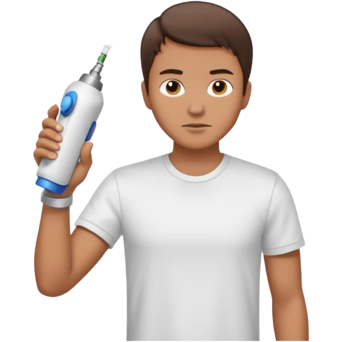 man spraying with atomizer emoji