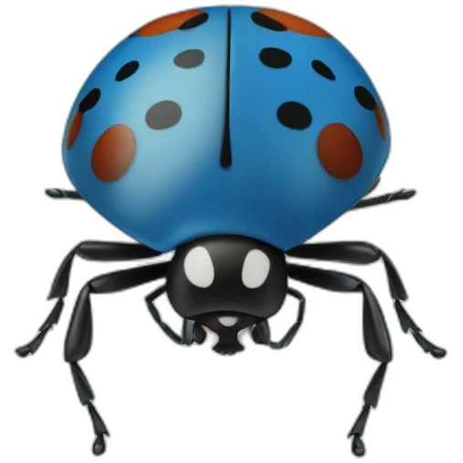 Une coccinelle bleu emoji