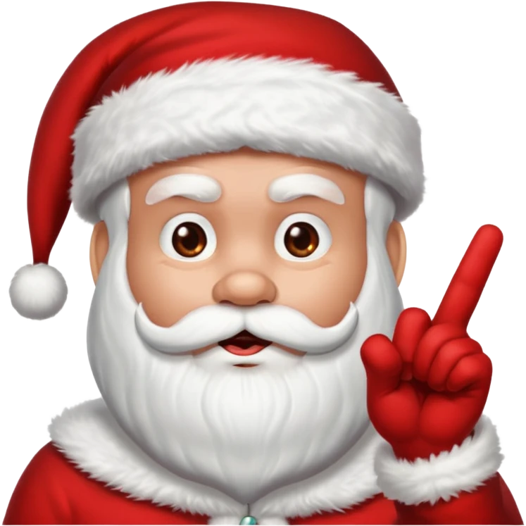 santa middle finger emoji
