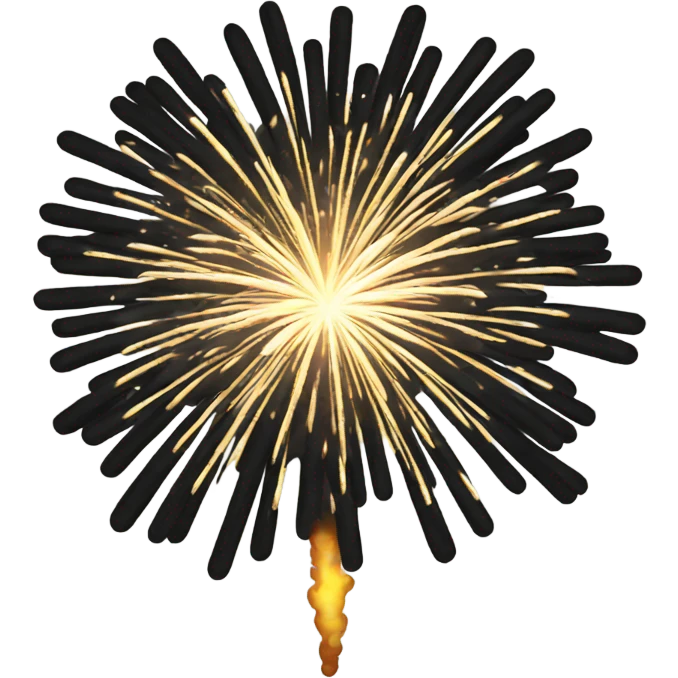 black fireworks emoji