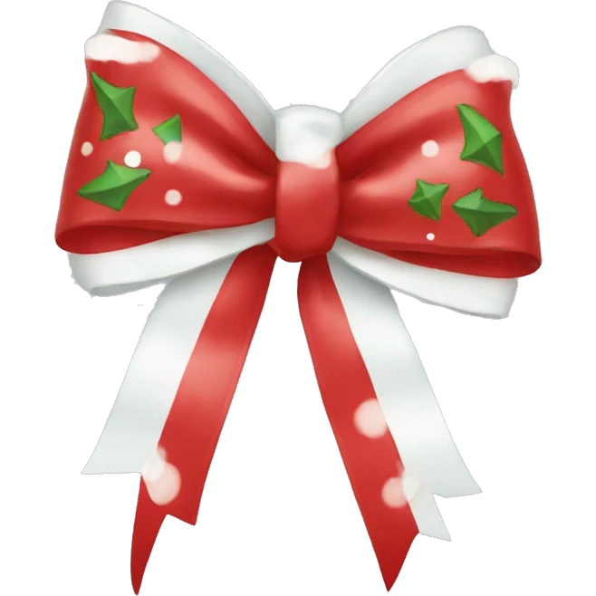 Preppy Christmas bow emoji
