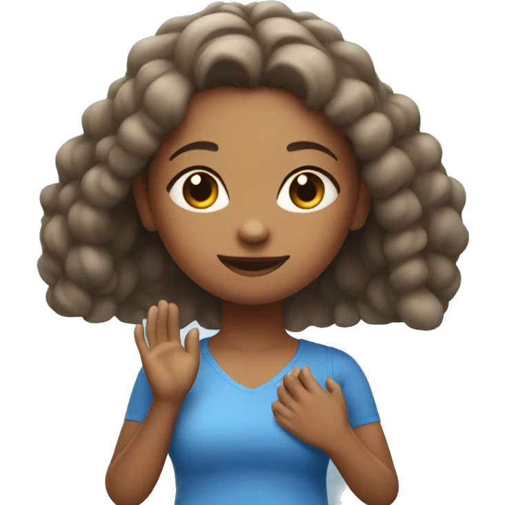 yoga girl in blue clothes  emoji