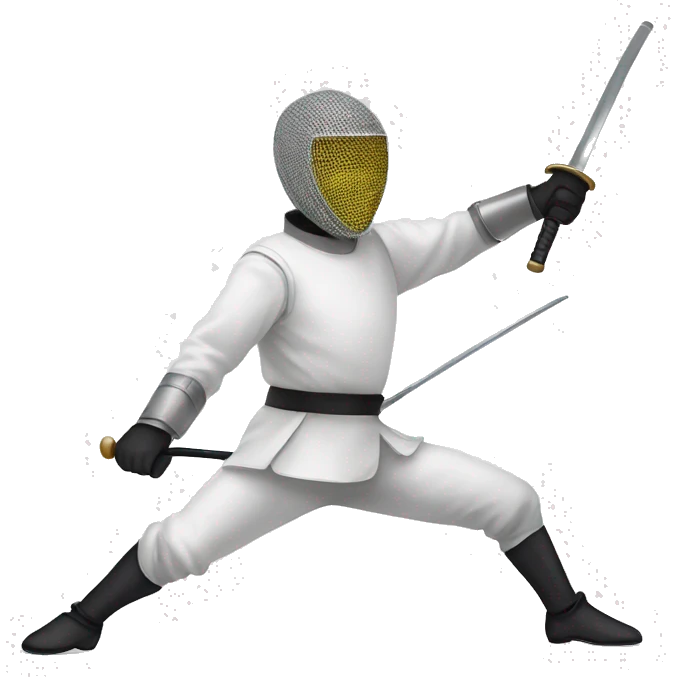 Fencing with a saber emoji