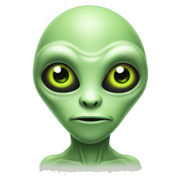 a light green alien emoji