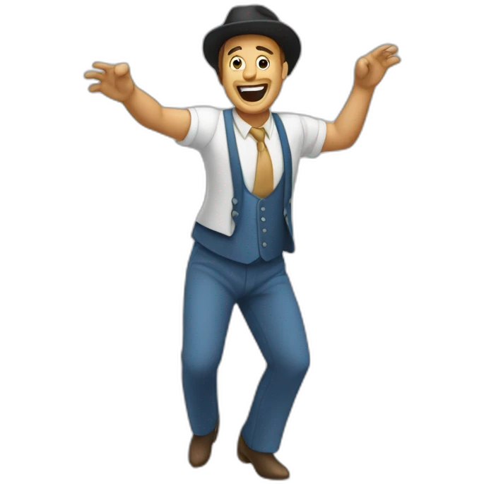 un homme dansant la macarena emoji