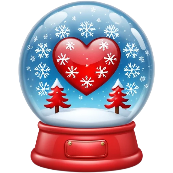heart with winter snow globe emoji
