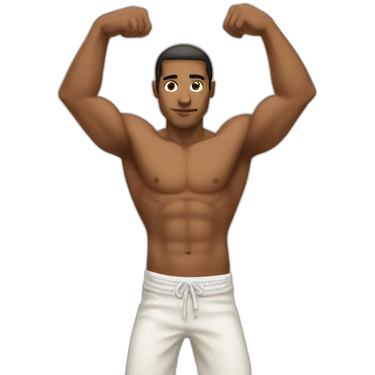 capoeira man with no shirt emoji