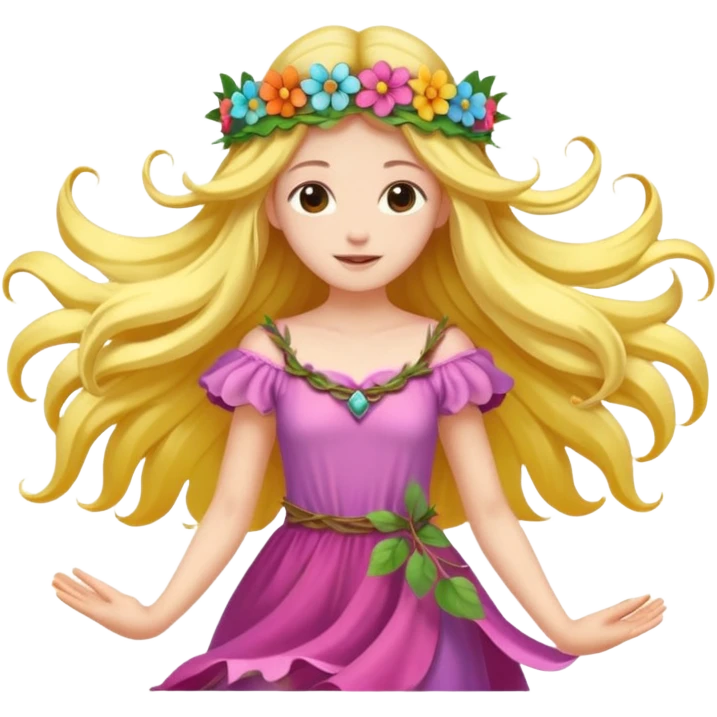 Fairy frolicking in a field emoji