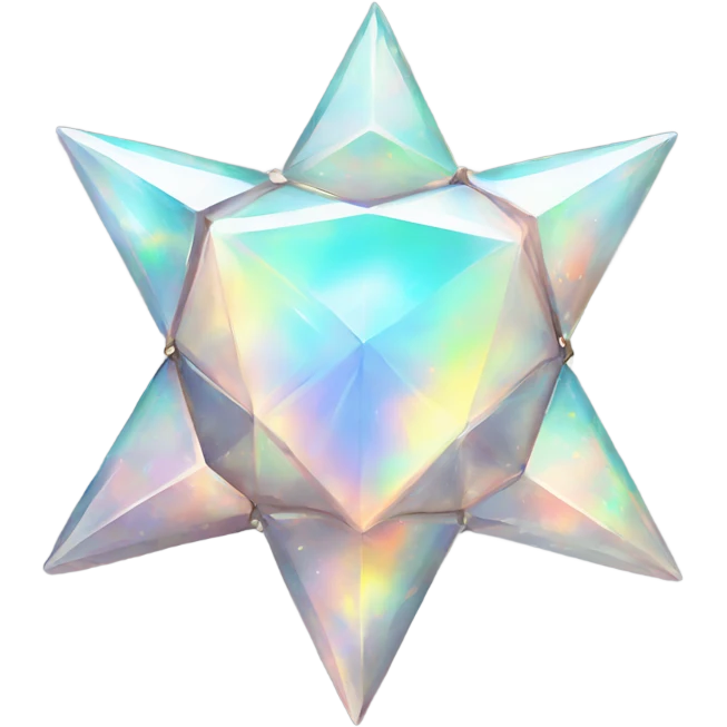  four-point star diamond but opal emoji