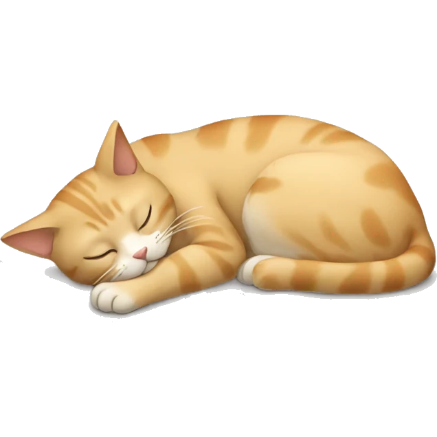 cat sleeping beige emoji
