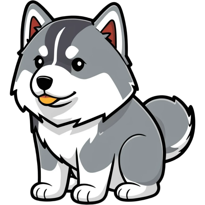 Red malamute emoji