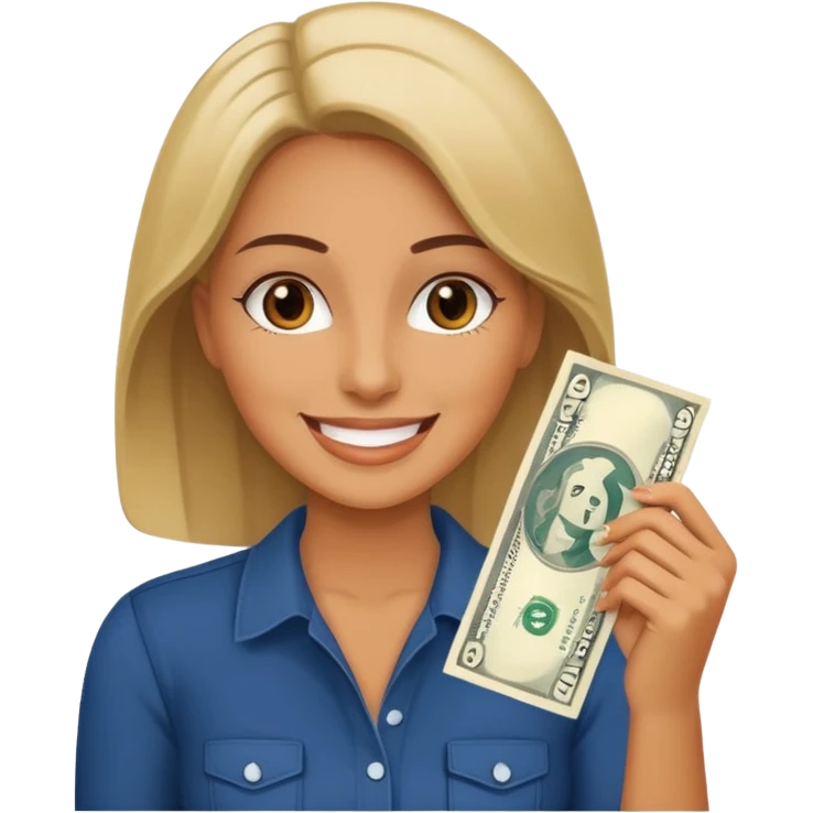 Woman On A dolar emoji