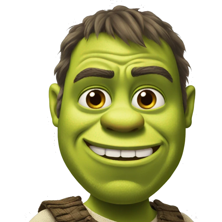 Sassy Shrek scrolling on iPhone  emoji