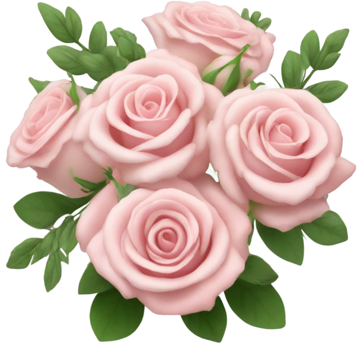 bouquet of pastel pink roses emoji