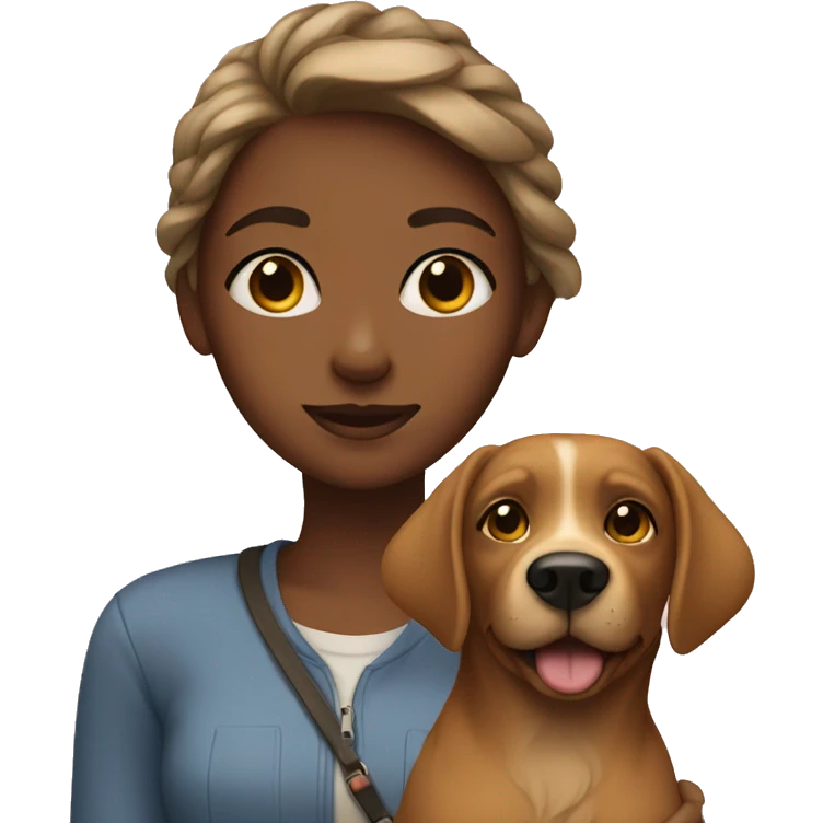 girl with a dog emoji