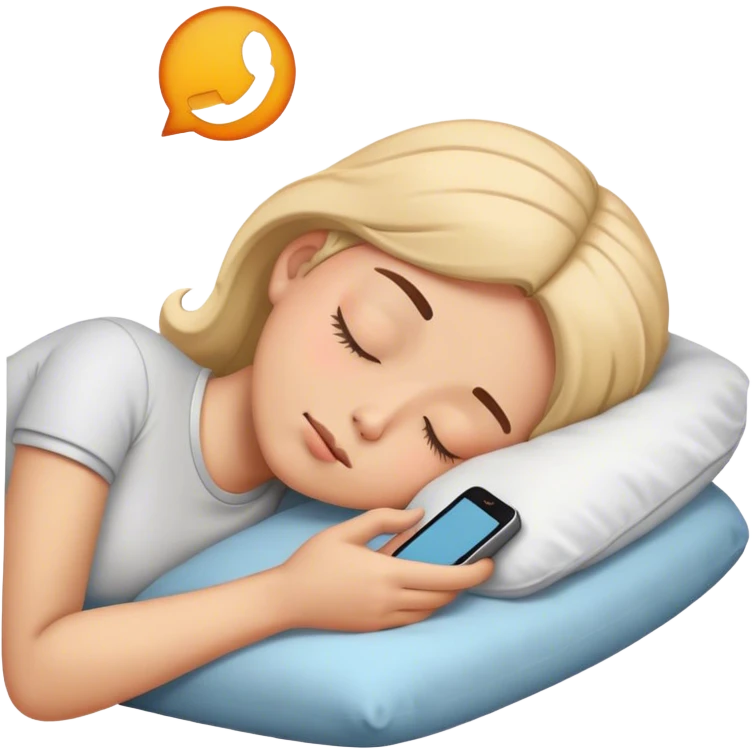 sleep on phone emoji