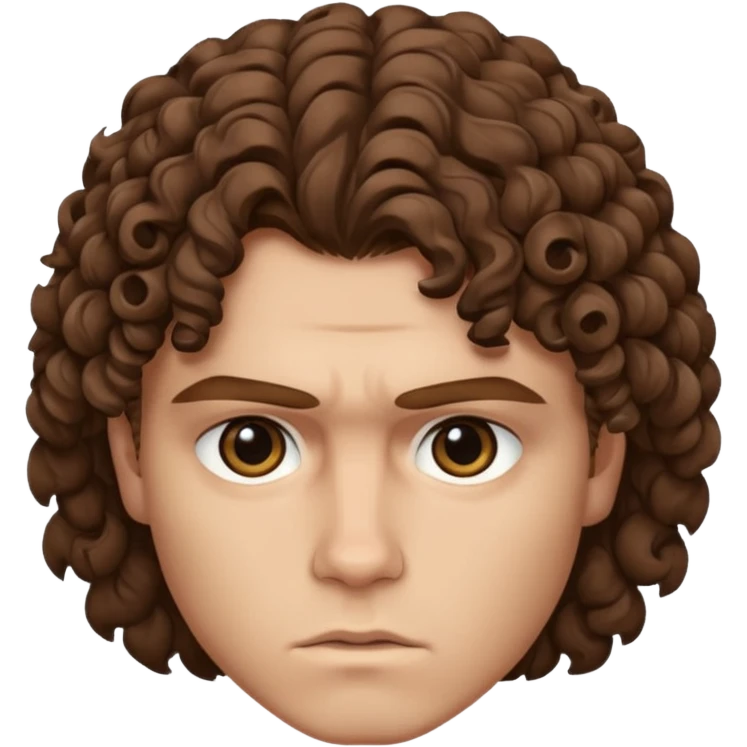 Anakin skywalker scar left eye curly brown hair emoji