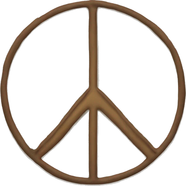 Peace sign with a smile face emoji