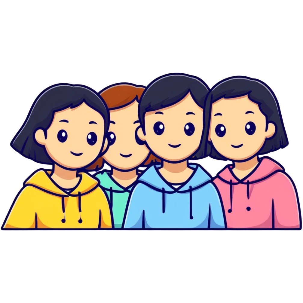 three girls emoji