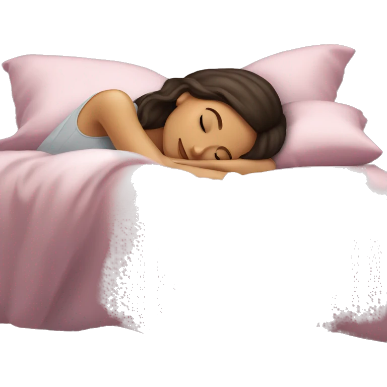 Coquette brunette girl sleeping  emoji