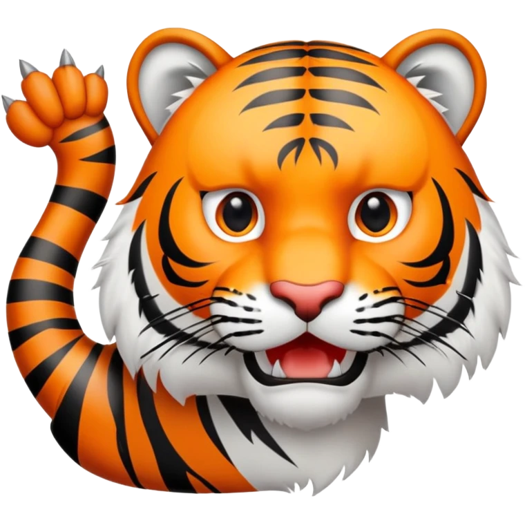 Tiger with sign that says rawrr  emoji