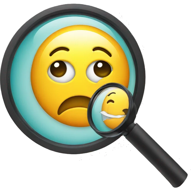 Loking with magnifying glass emoji