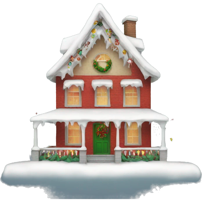 Christmas house emoji