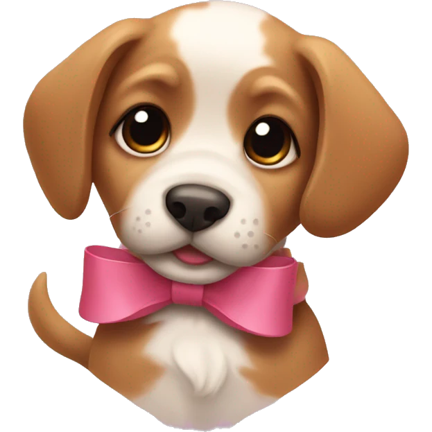 puppy with bow emoji