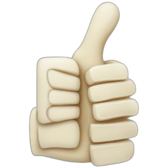 bone hand making a thumbs-up sign emoji