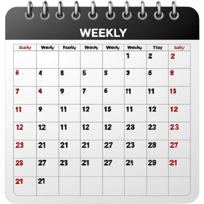 Weekly calendar emoji