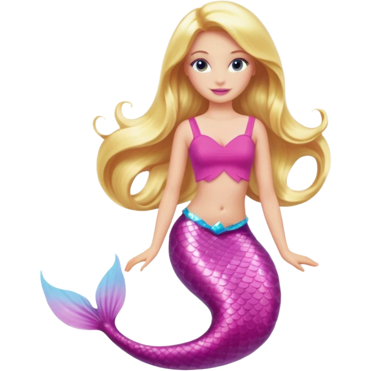 barbie merliah summers with a pink mermaid tail emoji