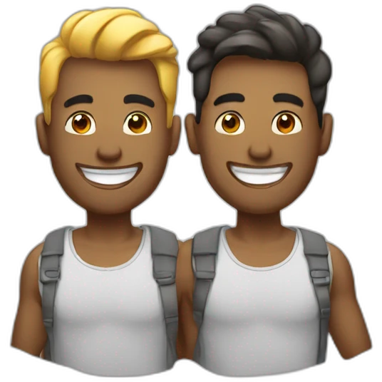 happy gay men emoji