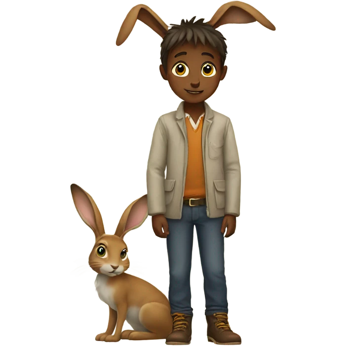 Boy with long hare emoji