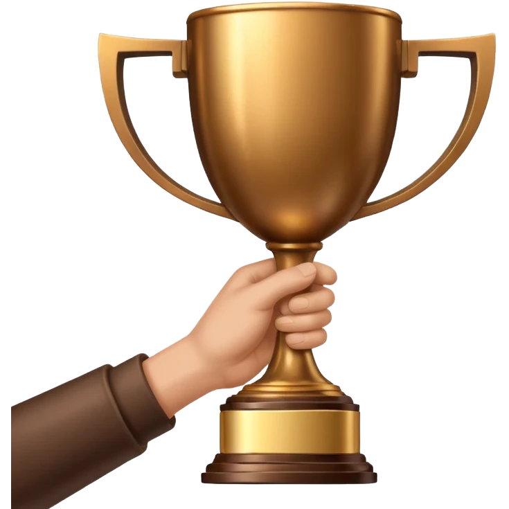 hand holding trophy emoji