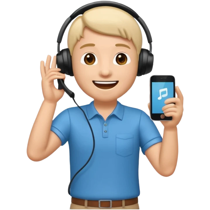 a single full body 3D bitmoji showing the action of talking to someone on mobile emoji