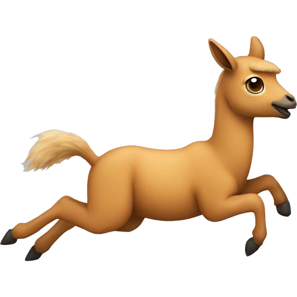 a jumping vicuna emoji
