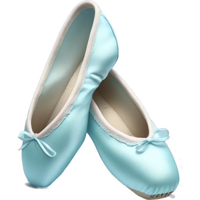 pastel blue ballet pointe shoes emoji