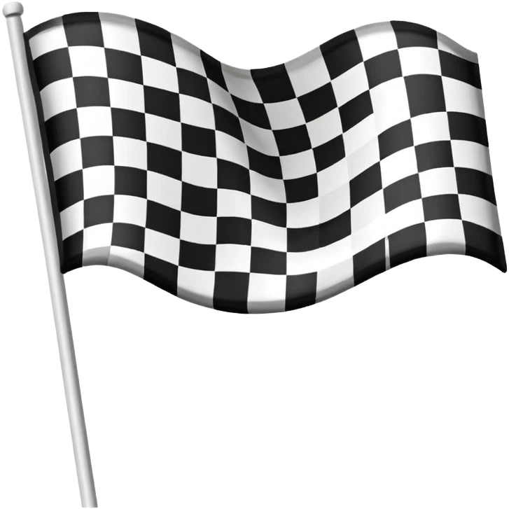 finish line with checkered flag emoji