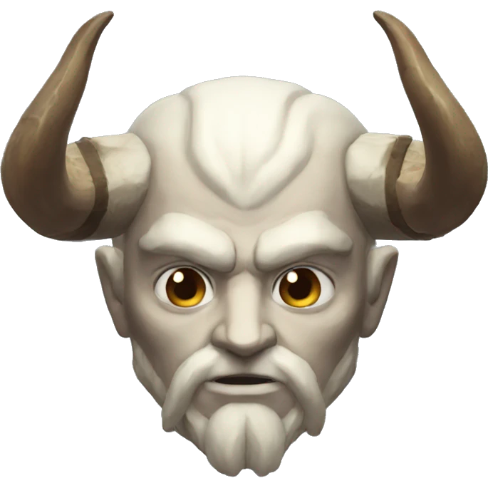 head of Mimir with horns from the God of War emoji