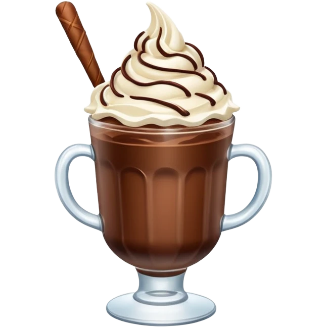 Ice Cacao with whipping cream  emoji
