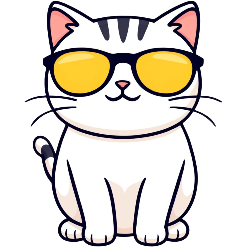 Cat with sunglasses emoji
