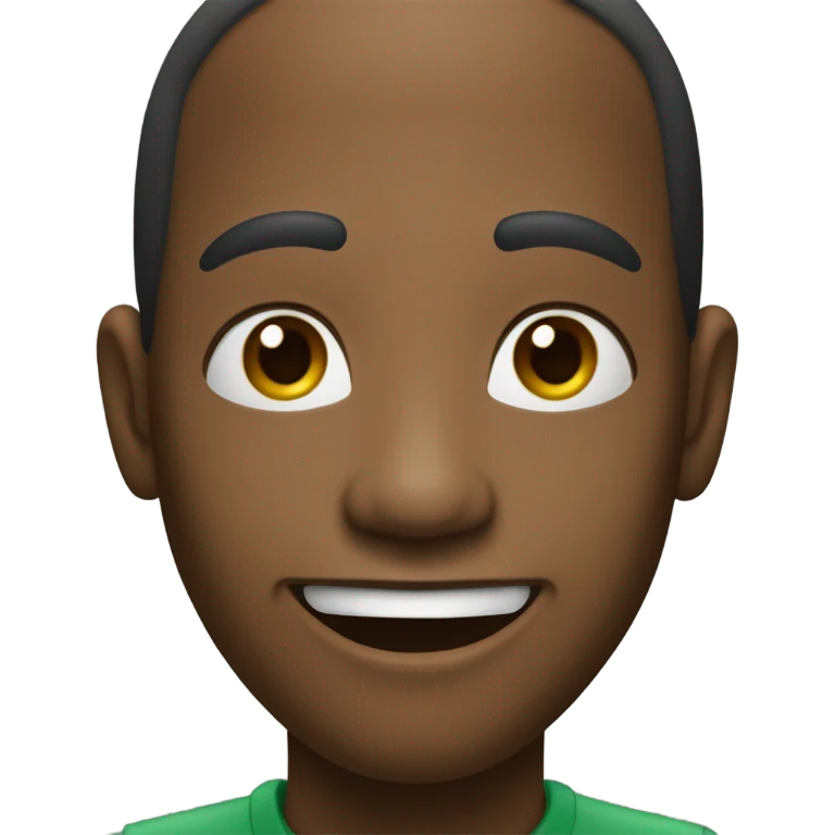 rosto verde sorrindo  emoji