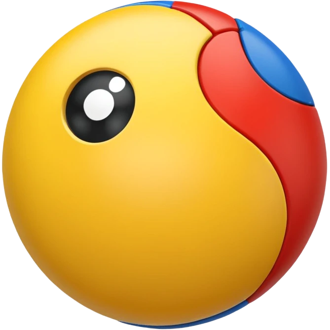 una palla gialorossa neroazzurra emoji