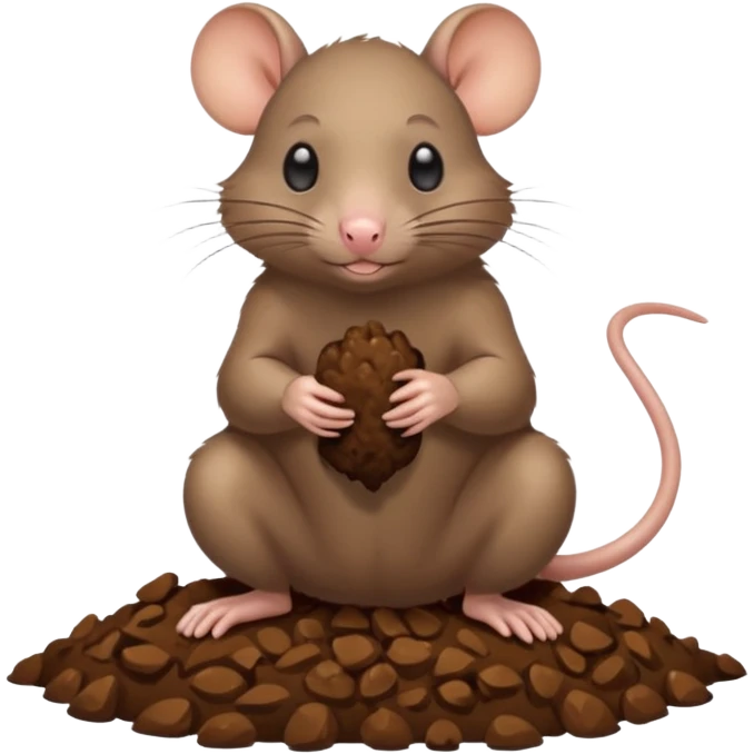 rat having a poo emoji