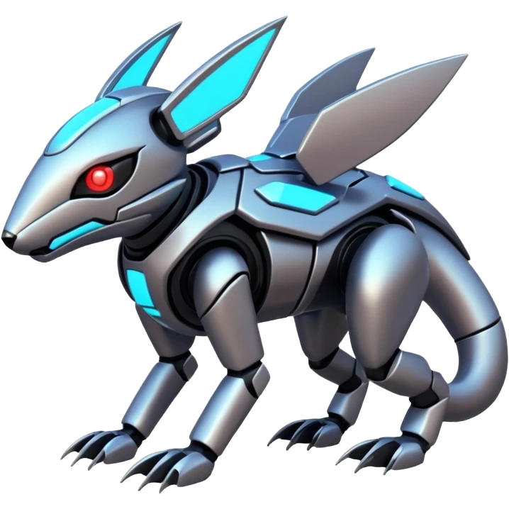  exotic modern cyber-Protogen-Fakémon-Pokémon-Vernid-creature emoji