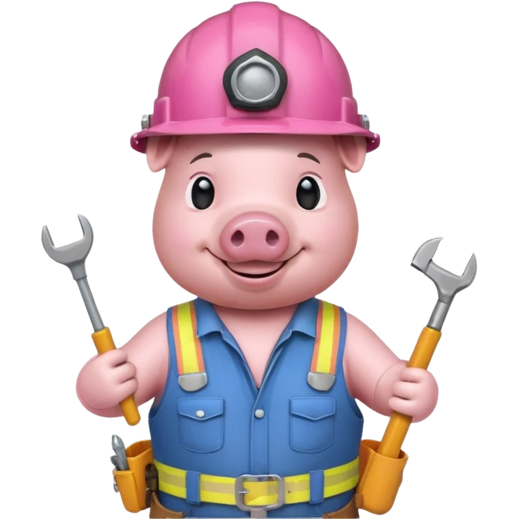 construction-pig with helmet emoji