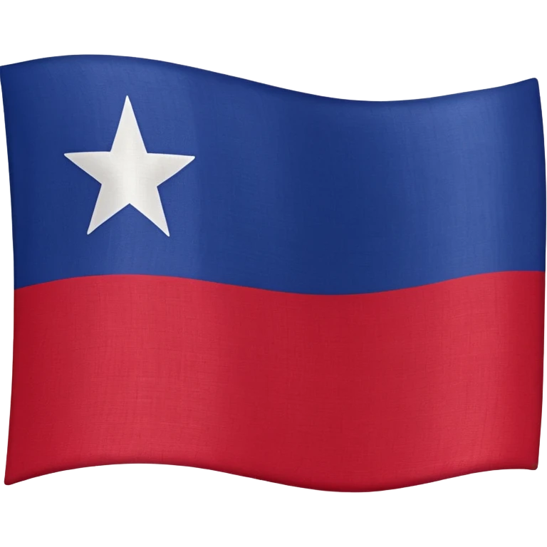 Texas flag emoji, waving, vibrant red white and blue colors, single white star, no text emoji