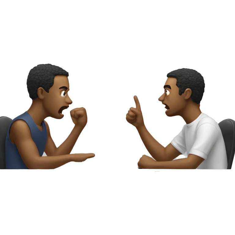 two people arguing online emoji